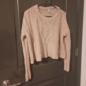 Mudd Cable Knit Sweater - Cream